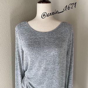 Marl Gray tunic with cross back design